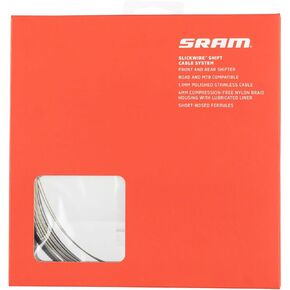 SRAM SlickWire Shift Cable and Housing Kit - Road/MTB, 4mm, Nylon Braided, Black