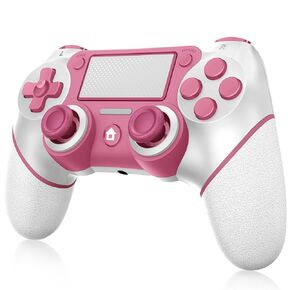 Ubsvaky Wireless Controller for PS4, Wired P-4 Pro Controller with Paddles, Black P-4 Controller Accessories, P-4 Accessories Perfect Adaptive Full Version 4/4 Pro/Slim.