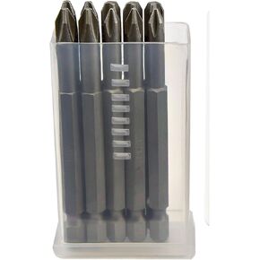MaxTool 10PCs 3-In Overall Length Screwdriver Power Bits Phillip PH1 PH2 PH3 Assorted Tip/Point/Head 1/4" Hex Driver 6150 Alloy Steel; PHsx3P10-6150