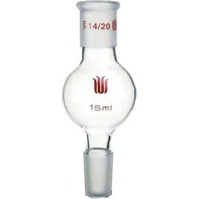 Kemtech America D281025 Synthware Kugelrohr لمبة تقطير، 25 مل، 14/20 مفصل، 42 ملم لمبة OD، ارتفاع 98 ملم in Kuwait