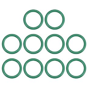 uxcell Fluorine Rubber O-Rings, 9mm OD 4.2mm ID 2.4mm Width FKM Seal Gasket for Machinery Plumbing, Green, Pack of 10