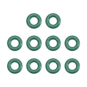 uxcell Fluorine Rubber O-Rings, 9mm OD 4.2mm ID 2.4mm Width FKM Seal Gasket for Machinery Plumbing, Green, Pack of 10