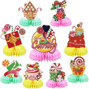 MGahyi 9PCS Graduation Party Decorations Class of 2024 Congrats Grad Table Centerpiece Congratulate Graduation Honeycomb Table Toppers for Graduation Party Supplies(Red-Black）