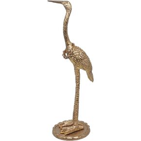 Metal Crane Ring Holder Stand for Jewelry, Engagement Ring and Wedding Ring Display, Gold Decorative Ornaments Home Decor for Living Room, Bedroom, Desktop, Cabinets …