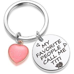 ZNOSVEI Aunt Keychain From Niece And Nephew For Aunt Keychain Aunty Jewelry Titi Wedding Jewelry Sister Gift