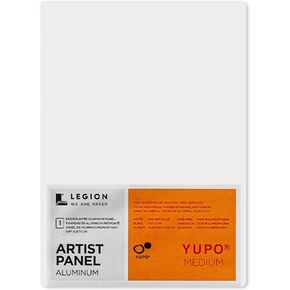 Legion Artist Panel, 1/8" Composite Brushed Aluminum with YUPO Medium 200gsm Paper, 5 x 7 inches for Wet Media