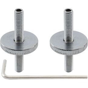 Musiclily Pro Metric Sized M4 ABR-1 Tune-o-matic Bridge Posts وThumwheels لجيتار Epiphone Les Paul Style، كروم (مجموعة من 2)