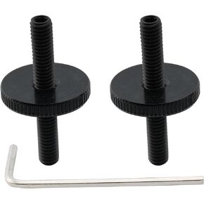 Musiclily Pro Metric Sized M4 ABR-1 Tune-o-matic Bridge Posts and Thumbwheels for Epiphone Les Paul Style Guitar, Black (Set of 2)