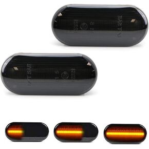 Gempro 2 قطعة كهرمان مدخن ديناميكي LED إشارة جانبية متوافقة مع Golf4 MK4 GTI R32 Jetta Passat B5 Lupo Polo Sharan Vento Fox Amarok T5
