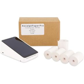 2 1/4" x 60 ft Coreless Thermal Paper Receipt Rolls for Square Terminal, 20 Rolls