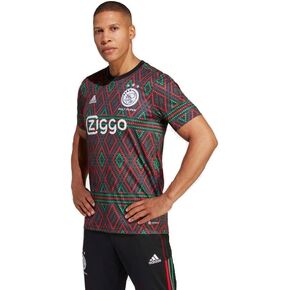 adidas Men's Soccer Ajax 23/24 Pre-Match Jersey - Daily Paper Collaboration, Made with 100% Recycled Materials