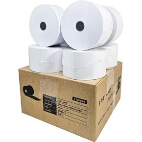 BuyRegisterRolls - (8 لفات) ورق حراري ثقيل مقاس 3 1/8 بوصة × 660 بوصة بقطر خارجي 6 بوصة وقلب جدار صلب - Nautilus Hyosung Halo - ماكينة الصراف الآلي للورق الحراري