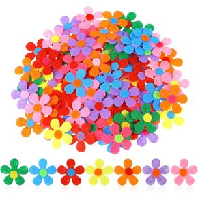 salbsever 100 Pcs Felt Flowers for Crafts Felt Flower Kit 2.8cm/1.1inch Fabric Flower for Crafts Felt Flowers Small Flowers Embellishments for Clothes, Hats and Other Craft Decorations Assorted Color