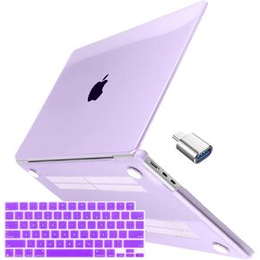 Batianda Compatible with New MacBook Air 13.6 inch Case 2025 2024 2022 Release with M4/M3/M2 Chip, Rubberized Smooth Touch Plastic Protective Hard Shell Case Soft Keyboard Cover, Light Pink