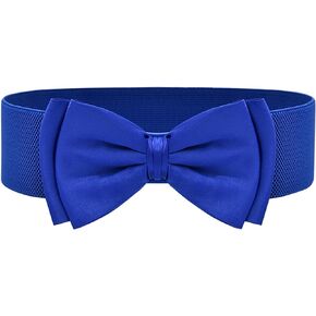 HUSSATOP Women's Elastic Wide Waist Belt Cute Bowknot Retro Cinch Waistband Dress Belt
