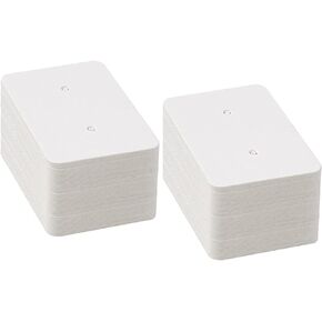 Earring Card E-outstanding 200PCS 25x35mm Mini White Price Label Tag Jewelry Cards, Ear Studs Earring Display Cards Cardboard
