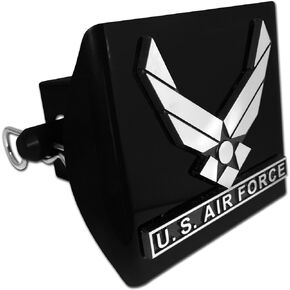Elektroplate U.S Air Force Wings Black Plastic Hitch Cover