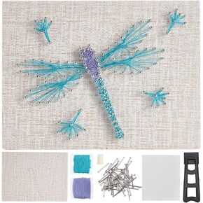 WEBBEDY DIY String Art DIY Dragonfly String Arts and Craft Kits for Adults Beginners Include All Necessary Accessories and Wooden Frame, Home Wall Decorations Unique Gift