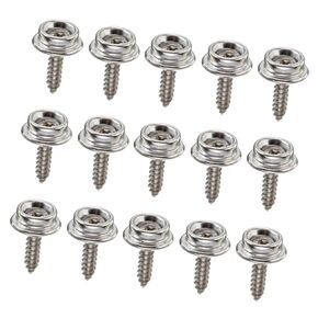 Xiboya textile 60Pcs Stainless Steel Screws Marine Grade Boat Canvas Snaps 3/8"Socket with Stainless Steel 5/8"Screw for Boat Canvas Tarpaulins Awnings Furniture Fabric, Not Easy to Corrode