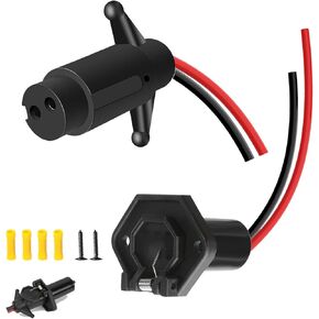 طقم توصيل سريع ومقبس محرك التصيد الفاخر 12 فولت - عالي التحمل، موصل ذكر/أنثى ثنائي الشق، مقبس محرك التصيد للقوارب البحرية in Kuwait