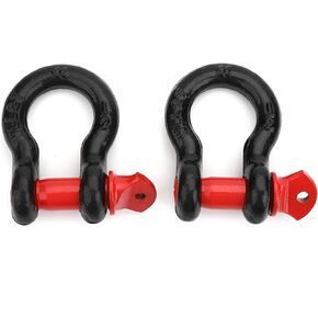 Eowpower 2 Pcs - 1/2" Heavy Duty D-Ring Shackles 2 Ton (4000 Lbs) Capacity
