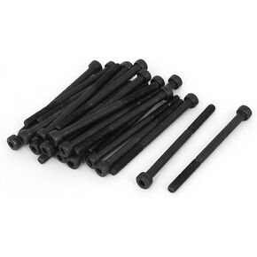 uxcell M3x60mm 12.9 Alloy Steel Hex Socket Screws Partially Threaded Bolt Black 20Pcs
