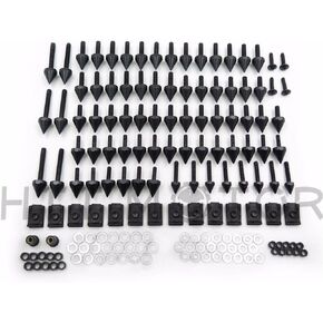 HTTMT MT215-017- Spike Fairing windscreen Bolts kits Compatible with Suzuki GSXR600 750 1000 Hayabusa Black
