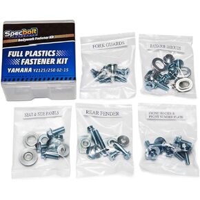 Specbolt Brand Full Plastics Fastener Kit. For Yamaha YZ 125 250 - YZ125 / YZ250 (2002-2015) #0215 Fenders bodywork shrouds number plates side panels