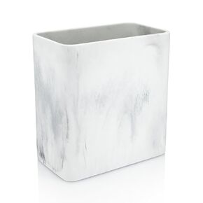 Marble Rectangular Trash Can for Home Office, Bedroom, Bathroom, Kitchen - 2.4 Gallon, 9 Liter Capacity - Fits in Narrow, Compact Spaces - Stable, Durable Polyresin in Kuwait