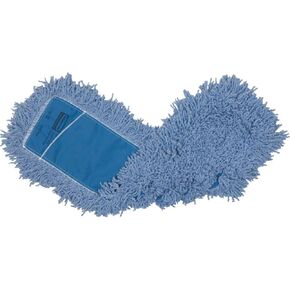 Rubbermaid Commercial Products Twisted Loop-Dust Mop Head Replacement, 48-Inch, Blue, Cotton Refill for Industrial Use, Fits Standard Size Mop Frame
