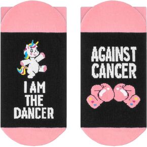 Bibalabili Breast Cancer Socks for Women, Breast Cancer Inspirational Awareness Survivor Socks Cancer Care Gifts for women Must Have Chemo Gifts