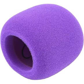 Fielect 1Pcs Microphone Cover Sponge Foam Mic Cover Handheld Microphone Windscreen Shield Protection Micro Foam Filter Purple for KTV Broadcasting