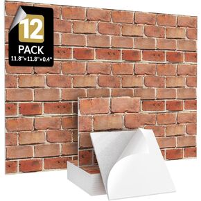 12 حزمة من الألواح الصوتية ذاتية اللصق، TONOR مقاس 12 بوصة × 12 بوصة × 0.4 بوصة لوحات كبيرة مقاومة للصوت للجدران، لوحة جدارية معالجة عازلة للصوت وبطانة ممتصة للصوت لاستوديو المكتب المنزلي in Kuwait