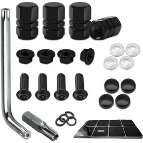 License Plate Screw Kit, Car License Plate Screws, License Plate Bolts, Rustproof License Plate Screws, Stainless Steel License Plate Screws Kit for Install License Plates on Cars, Motorcycles