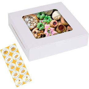 GylSun 10 Pack Pie Bakery Boxes 10x10x2.5 Inches for Donuts Cookies Muffins Chocolates Party