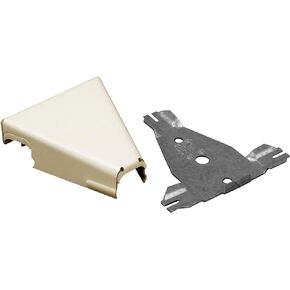 مضمار سباق معدني من Wiremold، طاقة ممتدة، مثبت على الحائط، تركيب على شكل حرف T، عاجي، B-16