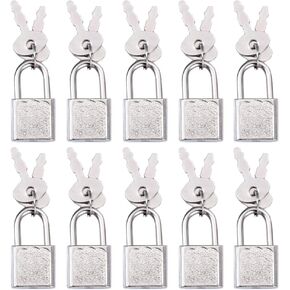 10pcs Mini Cute Diary Padlock Tiny Small Luggage Locks with Keys for Jewelry Boxes Decor Backpack Travel