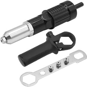 VIKKSAER Professional Electric Rivet Nut Gun Adaptor, Cordless Rivet Tool,Rivet Drill Attachment,Pop Rivet Gun Kit