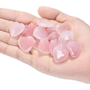 Jovivi 10Pcs 0.8 Inch Heart Crystals Healing Stones Natural Amethyst Heart Love Polished Gemstone Carved Palm Worry Stone Reiki Energy Balancing Meditation Gift in Kuwait