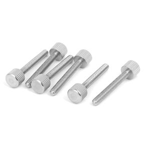 uxcell® Computer PC Case M4 x 30mm Stainless Steel Flat Head Knurled Thumb Screw 6pcs