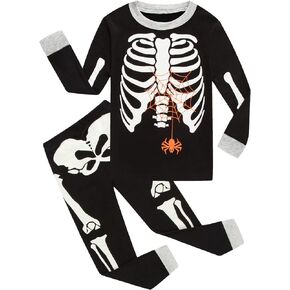Cotton Long Sleeve Boys Halloween Pajamas Toddler Boys Holiday Pjs