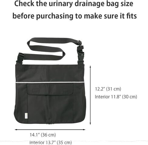 Urine Drainage Bag Holder with Shoulder & Wheelchair Straps (Navy Blue) in Kuwait