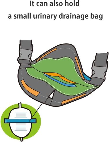 Urine Drainage Bag Holder with Shoulder & Wheelchair Straps (Navy Blue) in Kuwait