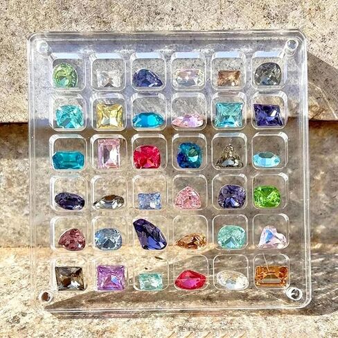 SEAHUISTAR Seashell Display Box Acrylic Magnetic Square Seashell Storage Display Case Decorative Seashell Starfish Trinket Small Craft Organizers Container for Bead Nail Jewelry Gemstone (36 Grids) in Saudi Arabia