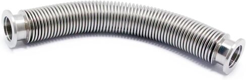 مجموعة خرطوم منفاخ الهواء المموج QMINOX SS304 KF25 مع قطعتين من مشبك الألومنيوم / قطعتين من حلقة المركز / قطعتين من حلقة FKM O (250 مم/9.84 بوصة) in Kuwait