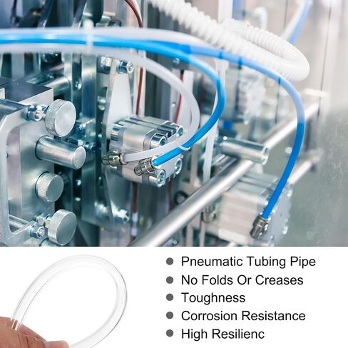 Pneumatic Tubing Pipe,12mm x 8mm Clear PU Polyurethane Tube,292FT 89M,PU Air Line Tubing Hose Tubes for Air Compressor,Fluid Transfer,Air Brake in Saudi Arabia