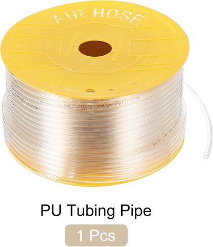 Pneumatic Tubing Pipe,12mm x 8mm Clear PU Polyurethane Tube,292FT 89M,PU Air Line Tubing Hose Tubes for Air Compressor,Fluid Transfer,Air Brake in Saudi Arabia