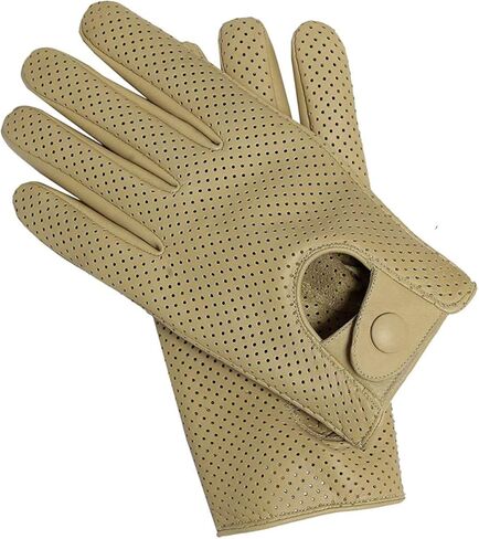 Riparo Motorsports Men's Genuine Leather Mesh Perforated Summer Driving Motorcycle Gloves in Saudi Arabia