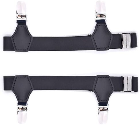 Women Adjustable Thigh Garter, Elastic Leg Garter with Clips Punk Gothic Garters for Thigh high Socks in Saudi Arabia