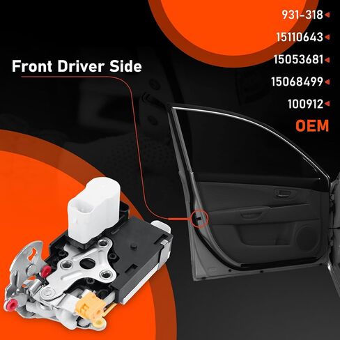 Door Lock Actuator,Front Right Passenger Side Latch Assembly Compatible with Chevy Avalanche,Silverado,Suburban,Tahoe & GMC Sierra,Yukon Replaces 931319,15053682,15068500,15110644 in Saudi Arabia